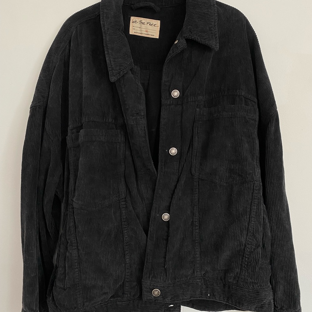 Free People Black Corduroy Jacket